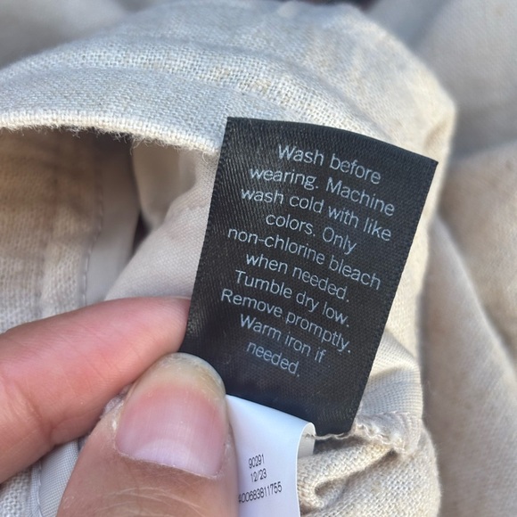 Linen Simply Vera Vera Wang Women's Cream Extra Wide Leg Pants - Picture 8 of 11